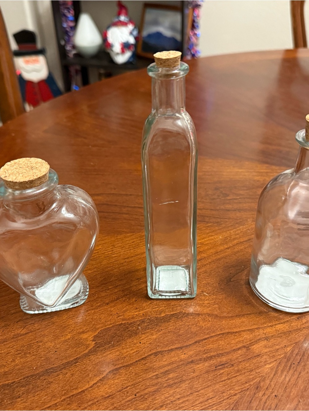 3 - Ashland Clear Glass Decorative Bottles with Cork Stoppers